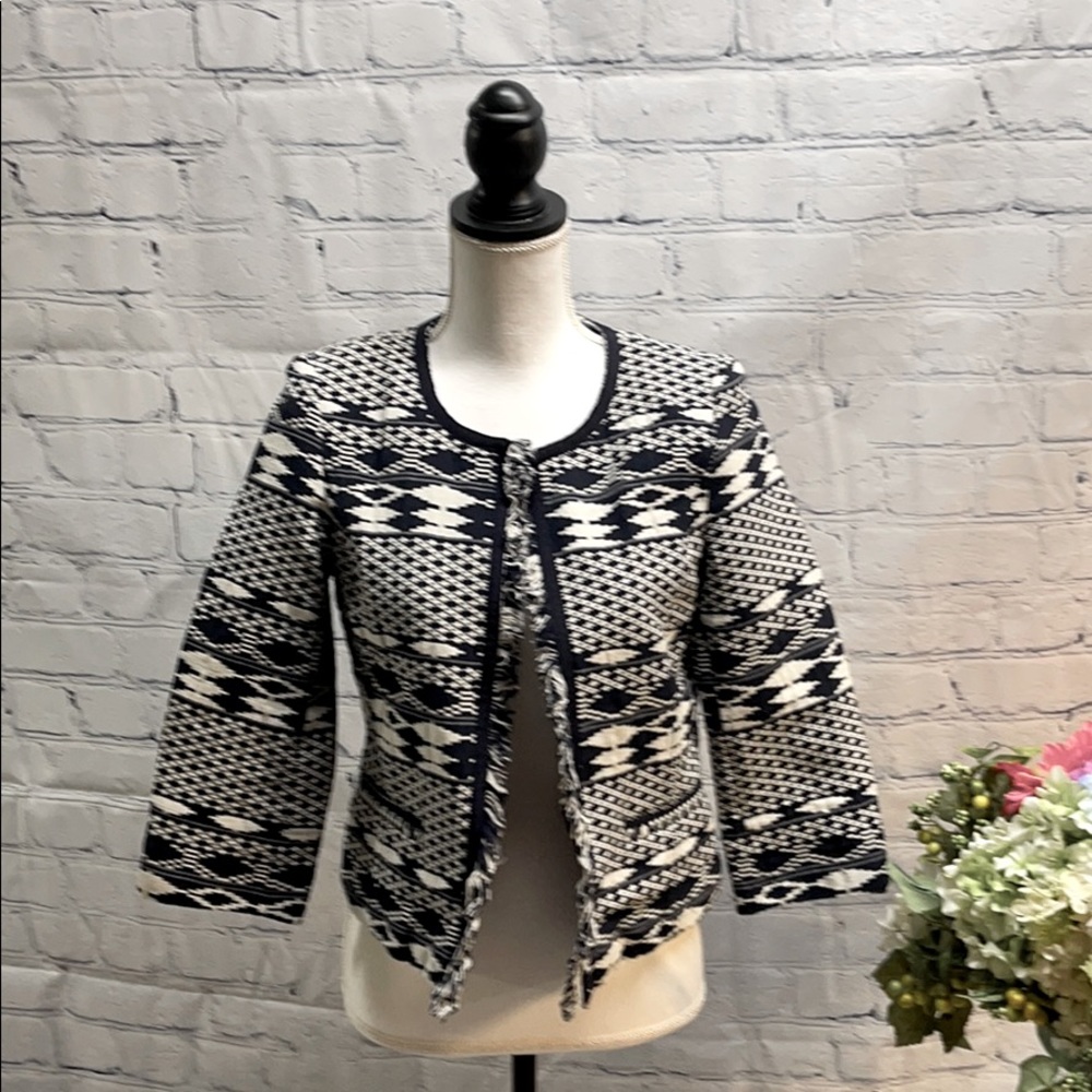 Laundry by Shelli Segal Navy & Off White Jacket